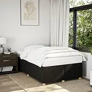 Bed Furniture Bed Frame Without Mattress Black Double Fabric