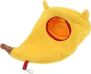 Toyvian Bird's Nest Sleep Sack Hamster Hanging Bed Small Animal Pee Pads Rat Hammock Small Animal Cage Ferret Cage Accessories Dwarf Hamster Accessories Yellow Thick Fleece