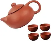 SOLUSTRE 1Set Antique Teapot Handmade Kung Fu Tea Kit with Cups for Home Office and Elegant Design for Tea Lovers