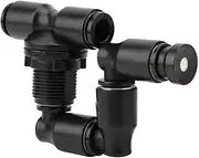 Ecological Rainforest Mist Maker Mist Machine Nozzle, 360 Degree Adjustable Nozzle Reptile Mist Machine Sprinkler Cooling System for Rainforest Tank, Black