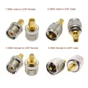 4PCS SMA Male/Female to UHF Male/Female RF Coax Coaxial Adapter Connectors