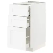 METOD / MAXIMERA base cb 3 frnts/2 low/1 md/1 hi drw, white Enköping/white wood effect, 40x60x80 cm