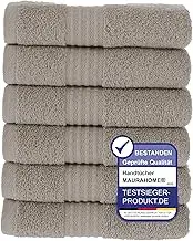 MAURAHOME Luxury Guest Towels Set 100% Cotton Hotel & Spa Quality 6 Large Guest Towels 30 x 50 Quick Drying Terry Towels. Soft, Plush and Highly Absorbent