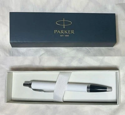 Parker Ballpoint Pen White Silver Gift