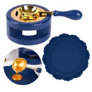Wax Seal Kit with Furnace, Spoon, and Silicone Pad for Melting Beads or Sealing