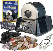 National Geographic Professional Rock Tumbler Kit – Extra Large 2 Lb. Barrel with 3-Speed Motor & 9-Day Timer – Geology DIY Kits for Adults, Rock Collection Hobby, Great Educational STEM Science Kit
