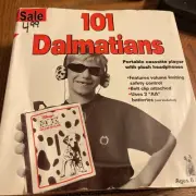 Vintage Portable Disney's 101 Dalmatians Cassette Player with Headphones NEW