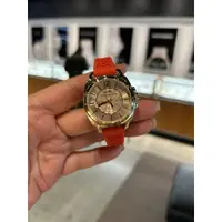 在飛比找蝦皮商城優惠-台現/美國代購 COACH蔻馳女款橘紅色矽膠錶帶手錶 带原装