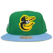 Baltimore Orioles Mitchell & Ness MLB Snapback Hat Cap 3D Logo Green Blue NWT