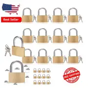 Mini Key Locking Padlocks - 12 Pack, Perfect for Luggage and School Lockers