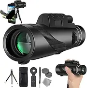 Stscope 360 Monocular, High Power Telescope with Phone Adapter, Tripod & Hand Strap, BAK4 Prism & FMC Lens, Lightweight Portable for Adults, Bird Watching, Camping, Hiking, Travel, Concert