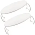 2pcs Microwave Steamer Rack Round Steam Tray Microwave Oven Shelf
