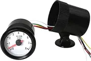 PMGMZPGPMA 2" 52mm Car Motorcycle Tachometer 12V Blue LED 0~8000 RPM Meter Pointer Tacho Gauge for Motorcycle Truck/ATV Automobile Tachometer(Black)