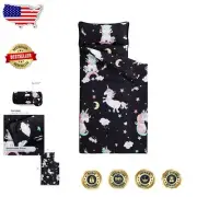 Delightful Unicorn-Themed Nap Mat with Blanket & Pillow for Easy Transport