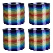 4PK MDI Metallic Rainbow Magic Spring Kids Sensory Play Anti-Stress Toy 3y+