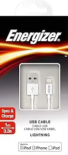 Energizer Lightning (iPhone) Cable, White, 1.2 Metre