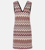 [Missoni] Missoni Zigzag lamé minidress AU 14 multicoloured