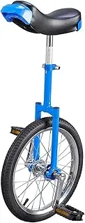 Starters Unicycle for Kids/Teenager/Young People, Height Adjustable 16/18/20/24" Wheel Leakproof Butyl Tire Wheel Cycling Outdoor Sports, Easy to Assemble Durable TDF