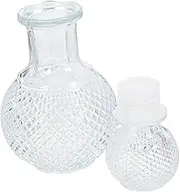 HEALEEP Whiskey Brandy Decanter 250ml Airtight Glass Bottle Control Dispenser for Bar