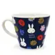 日本製 Miffy 米菲兔 陶瓷馬克杯 《深藍花朵款》(280ml)