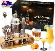 Cocktail Shaker Set, 750ml, Bartender Kit, Stainless Steel, Bar Tools, Stand