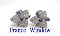 在飛比找Yahoo!奇摩拍賣優惠-法國櫥窗  卡地亞 Cartier 紫晶鑽石耳環