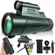 Monocular Telescope with Lights HD Monoculars 80x100 for Adults High Powered ...