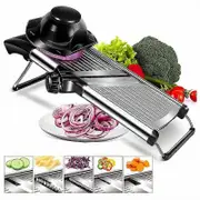1 Set Stainless Steel Vegetable Slicer With 5 Blades Adjustable Mandoline Slicer Professional Vegetable Grater Onion Graters Potato Grater Kitchen Acc