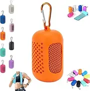 Subscrsidewa Festivalment Portable Cooling Towel, 1 Count Soft & Breathable Ice Towel, Cooling Towels, Camping Towels, Lightweight (Orange)