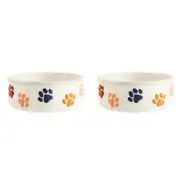 2x Urban 15cm Ceramic Portable Food Bowl Pets/Dog Perfect Paws Feeding/Drinking