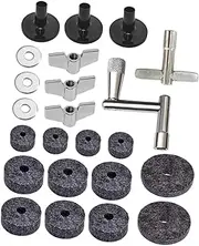 JOINPAYA Drum Kit Felt Pads 23-piece Non-slip Drum Set Accessories Strong Durable Design