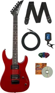 Dinky JS11 Electric Guitar - Metallic Red Bundle with Cable, Tuner, Strap, Picks