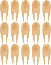 BESPORTBLE Golf Divot Accessory 20pcs Green Bamboo Fork Portable Repairing Tool for Golfers