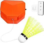 LOORGVEL 1set Badminton Rebound Trainer with Remote Control Portable Self Practice Training Tool for Home Use Includes Elastic Shuttlecock Speed and Angle for Training