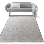 Catzon Modern Rug Fluffy Geometric Washable Non-slip Carpet for Living Room-D1