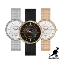 在飛比找Yahoo奇摩購物中心優惠-KANGOL 英國袋鼠 柔光典雅晶鑽錶 / 手錶 / 腕錶 
