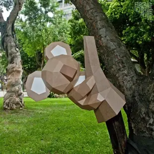 問創設計 DIY手作3D紙模型 禮物 擺飾 小動物系列 -無尾熊