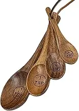 Wooden Measuring Cup and Spoon Set, Measuring Cup and Spoon Set Wooden Spoon Cutlery Spoon Coffee Measuring Cup Wood, Wooden Tablespoon Shovel Coffee Beans Sugar Salt Spice Kuf, Honey Measuring