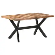 Dining Table 160x80x75 cm Solid Wood with Honey Finish vidaXL