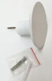 Adairs Home Republic Zika Circle White Wall Hook Brand new, box damage wall plug