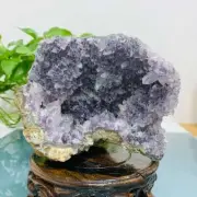 783g Natural Amethyst Geode Mineral Specimen Crystal Quartz Energy Decoration