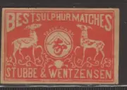 MATCHBOX LABELS JAPAN-Two young deer, Stubbe & Wentzensen- **