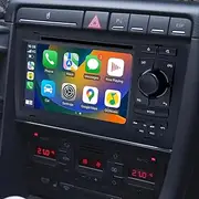 for Audi A4 S4 B5 B6 B7 Radio Dash Kit 7 inch Touch Screen Double Din Android 13 Car Steroe CarPlay Android Auto GPS Navigation Supports Install Backup Cameras Netflix Spotify