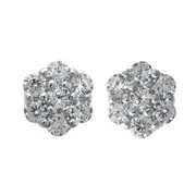 Bevilles Children's Flower Cubic Zirconia Stud Earrings