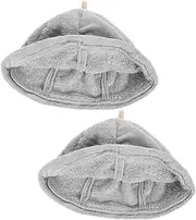 MUSISALY 2 Pack Quick Drying Sauna Hat for Women Comfortable Spa Cap Absorbent Hair Turban Soft