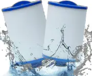 Yuzee Set Of 2 Hot Tub Filter Cartridge, For Spa, Unicel 6ch-940, Pleatco Pww50p3, Waterway Front Access Skimmer And Filbur Fc-0359 -gt