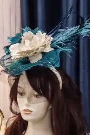 Women's Fascinator Headband,Derby Hat, Church, Wedding Hat, Horse Race
