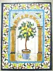 Hand Painted Ceramic tile art Mosaic wall mural Panel Lemon Tree BACKSPLASH