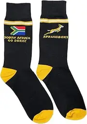 Beyond Happy South Africa Rugby Springboks Supporters' Socks - Unisex, Cotton Rich 'Go Bokke' Rugby Fans Socks, Multicolour, One size