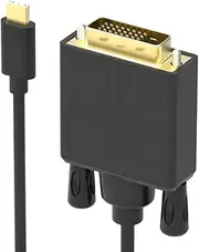 axGear USB C to DVI Cable Converter Display Monitor Adapter 6Ft Type C to DVI Cord